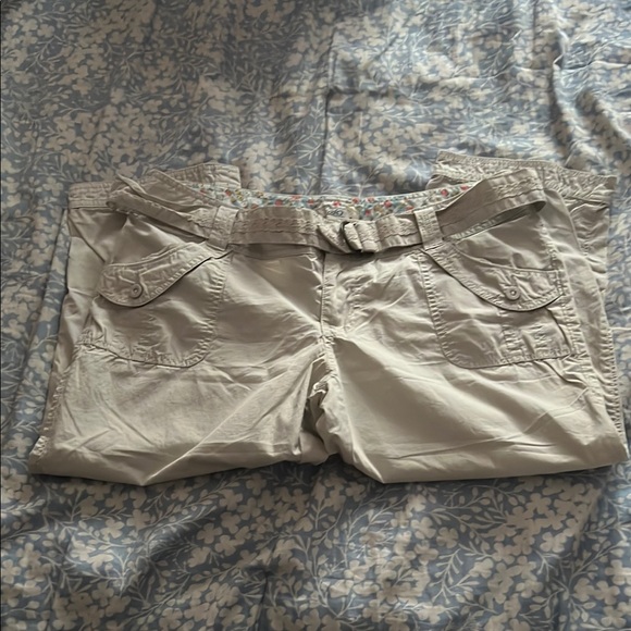 Light Gray Cropped Pants - Picture 3 of 4